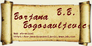 Borjana Bogosavljević vizit kartica